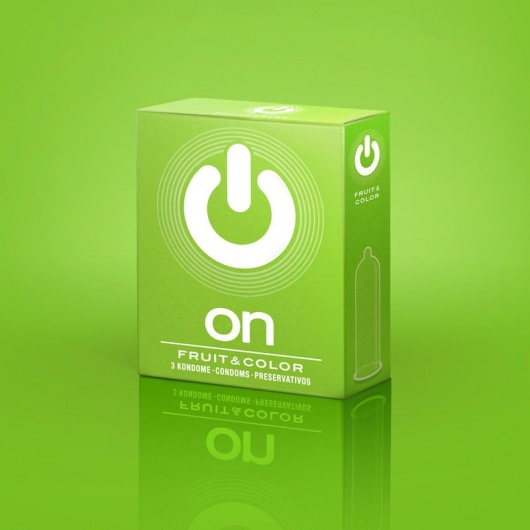 Цветные ароматизированные презервативы ON) Fruit   Color - 3 шт. - ON) - купить с доставкой в Серпухове