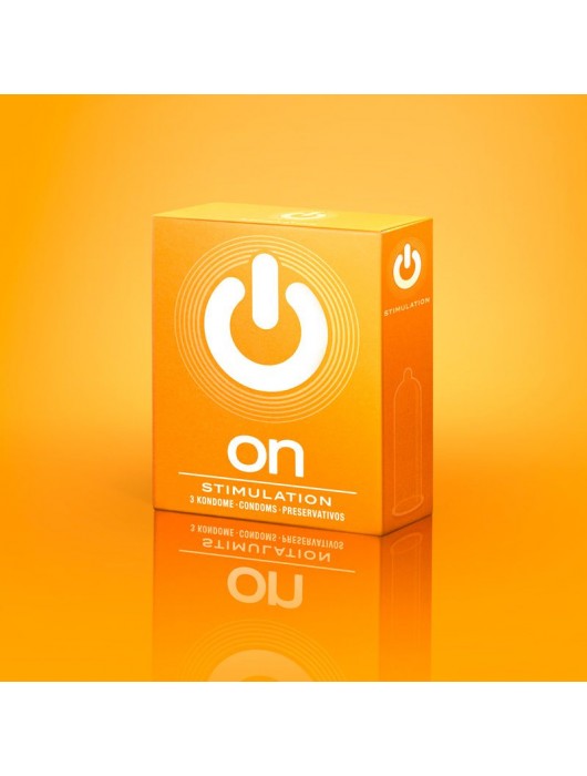 Презервативы ON) Stimulation с точками - 3 шт. - ON) - купить с доставкой в Серпухове