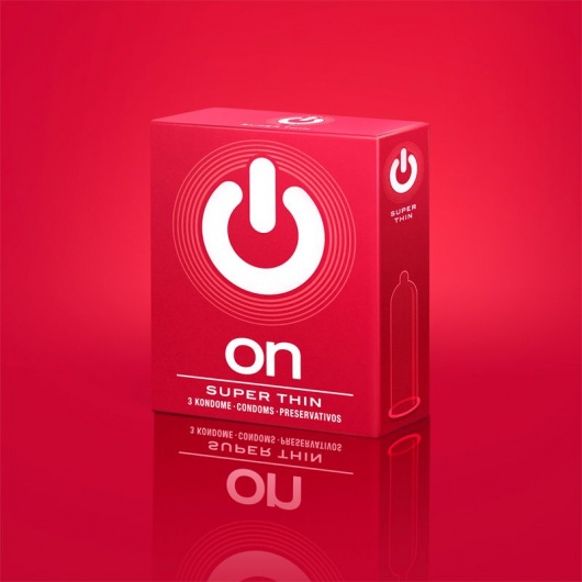 Супертонкие презервативы ON) Super Thin - 3 шт. - ON) - купить с доставкой в Серпухове