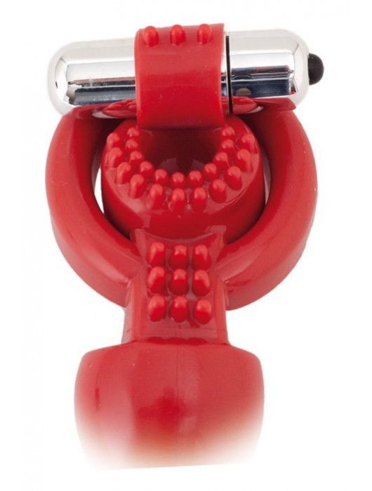 Красная вибронасадка с анальным стимулятором - ToyFa - в Серпухове купить с доставкой