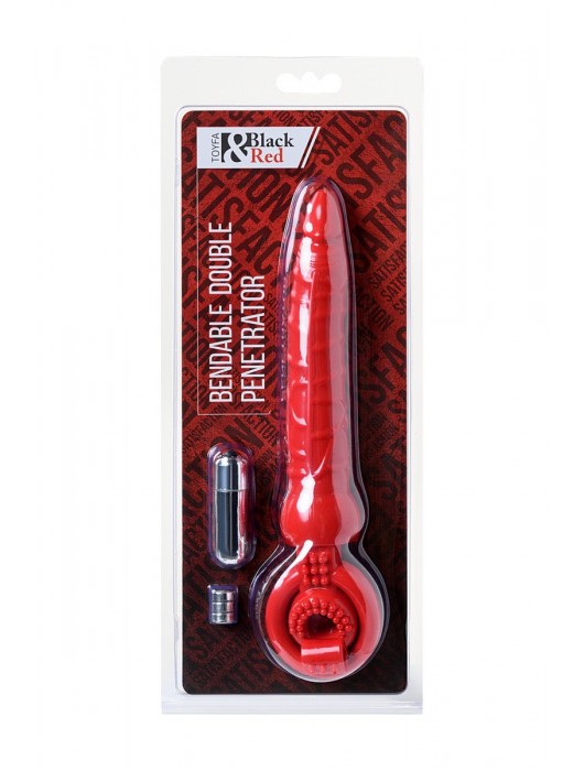 Красная вибронасадка с анальным стимулятором - ToyFa - в Серпухове купить с доставкой