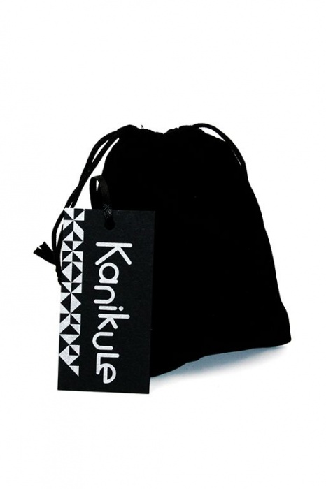 Чёрная силиконовая анальная пробка с чёрным кристаллом - 7 см. - Kanikule - купить с доставкой в Серпухове