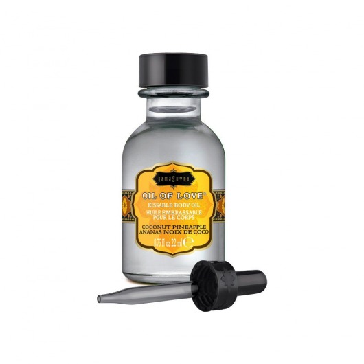 Масло для ласк с ароматом кокоса и ананаса Oil of Love Coconut Pineapple - 22 мл. - Kama Sutra - купить с доставкой в Серпухове