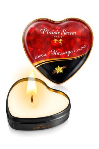 Массажная свеча с ароматом ванили Bougie Massage Candle - 35 мл. - Plaisir Secret - купить с доставкой в Серпухове