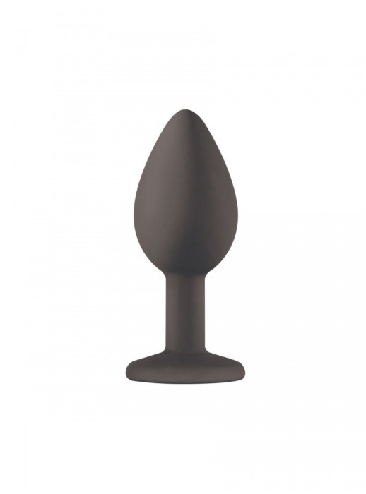 Чёрная анальная пробка Emotions Cutie Small с прозрачным кристаллом - 7,5 см. - Lola Games - купить с доставкой в Серпухове