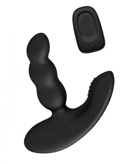 Черный силиконовый стимулятор простаты Levett Nitoc с пультом ДУ - Levett - в Серпухове купить с доставкой