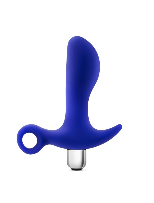 Синий стимулятор простаты с ручкой-кольцом Performance Prostimulator 02 - Blush Novelties - в Серпухове купить с доставкой