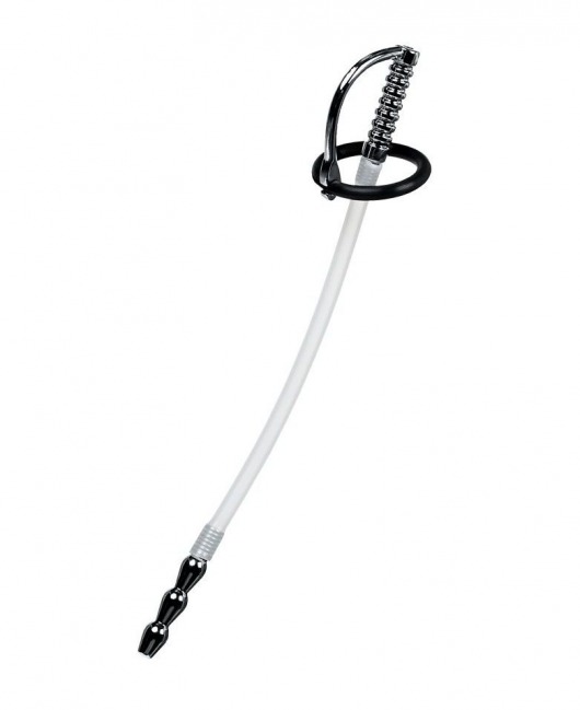 Силиконовый уретральный плаг со сменными фиксирующими кольцами Metal - ToyFa - купить с доставкой в Серпухове