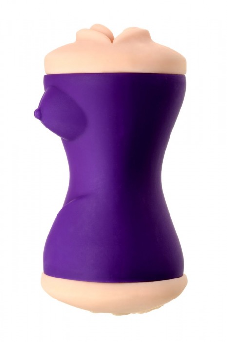 Двухсторонний мастурбатор JOS YARA в фиолетовой колбе - JOS - в Серпухове купить с доставкой