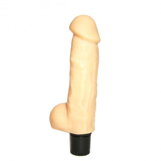 Вибратор реалистичной формы №5 с мошонкой - 17 см. - Джага-Джага