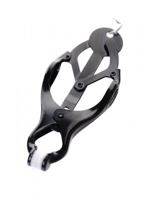 Черно-серебристые зажимы для сосков с кольцом для пениса TOYFA Metal - ToyFa - купить с доставкой в Серпухове