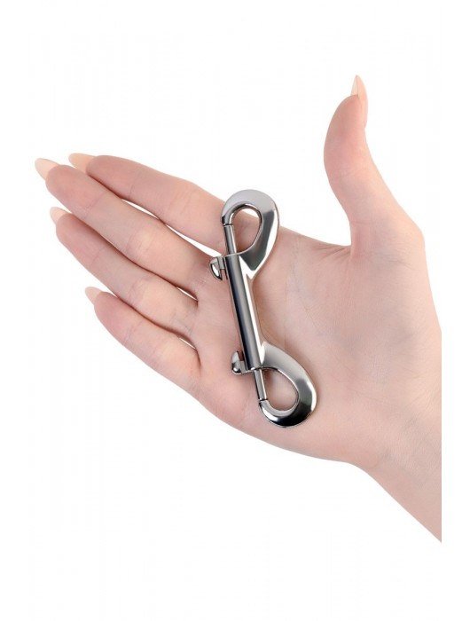 Серебристый двухсторонний карабин TOYFA Metal - ToyFa - купить с доставкой в Серпухове