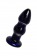 Черная стеклянная вибровтулка - 11 см. - Sexus в Серпухове Черная стеклянная вибровтулка - 11 см. - Sexus