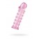 Гелевая розовая насадка на фаллос с шипами - 12 см. - Toyfa Basic - в Серпухове купить с доставкой