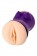 Двухсторонний мастурбатор JOS YARA в фиолетовой колбе - JOS - в Серпухове купить с доставкой